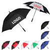 Personalised oversized mens long handle 30inch extra large sports compact vented black custom logo double layer golf umbrellas
