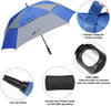 Wholesale Double Canopy Vented Windproof Umbrella Automatic Open Straight Golf Umbrella