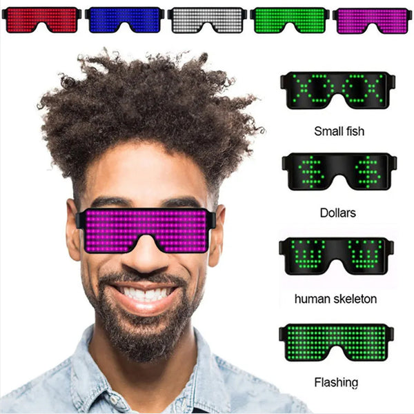 LED luminous glasses party supplies lights party glasses concert bar music festival Glow Led Light Up glasses