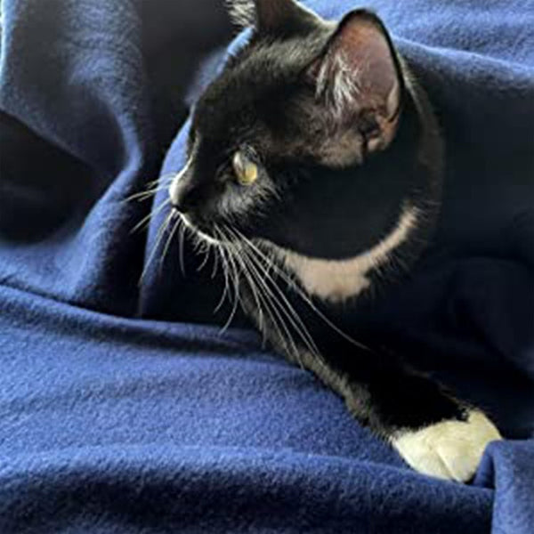 Solid navy blue custom polar fleece blanket throw travel blanket for gift