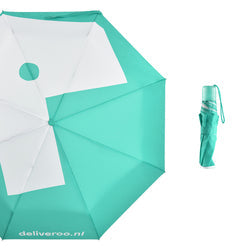 Customize manual open black portable gift custom logo rain compact travel 3 fold umbrella folding