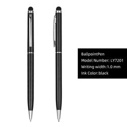 Hot selling metal ballpoint pen stylus pen aluminium promotional advertising ball pen with logo