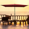 6.5 x 10ft Rectangular Patio Umbrella Outdoor Market Table Umbrella with Push Button TiltBeach Umbrella with Push Button Tilt