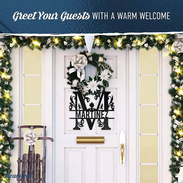 Personalized Name Metal Iron Monogram Sign Custom Outdoor Hanging Family Name Sign Garden Door Sign Wedding Party Wall Iron Decor