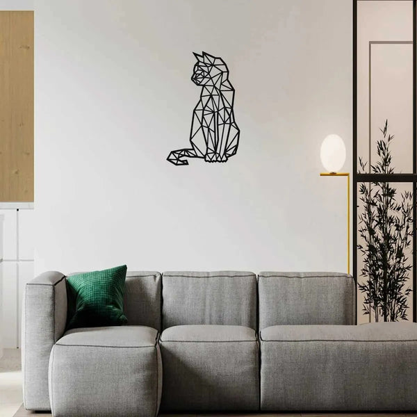 1PC Hanging Linear Cat Iron Wall Decoration Metal Wall Decor Living Room Study Wall Hanging Home Art