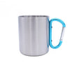 Custom printing camper sublimation handle religious mugs stainless steel cup campfire camping metal carabiner mug