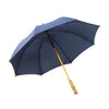 Sturdy wind resistant 23inch custom logo print wood j handle stick straight wooden umbrella