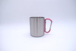 Custom printing camper sublimation handle religious mugs stainless steel cup campfire camping metal carabiner mug