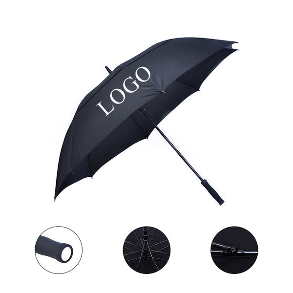 Custom Logo Automatic Open Double Canopy Large Golf Promotion Umbrella
