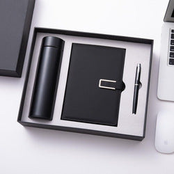 Premium Quality Practical Luxury Corporate Giveaways 500ml Stainless Steel Thermos Cup Sign Pen Notebook Gift Set