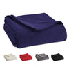Solid navy blue custom polar fleece blanket throw travel blanket for gift