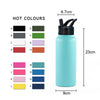 Custom Metal Wide Mouth Water Bottle Insulated Double Wall Stainless Steel Water Bottle