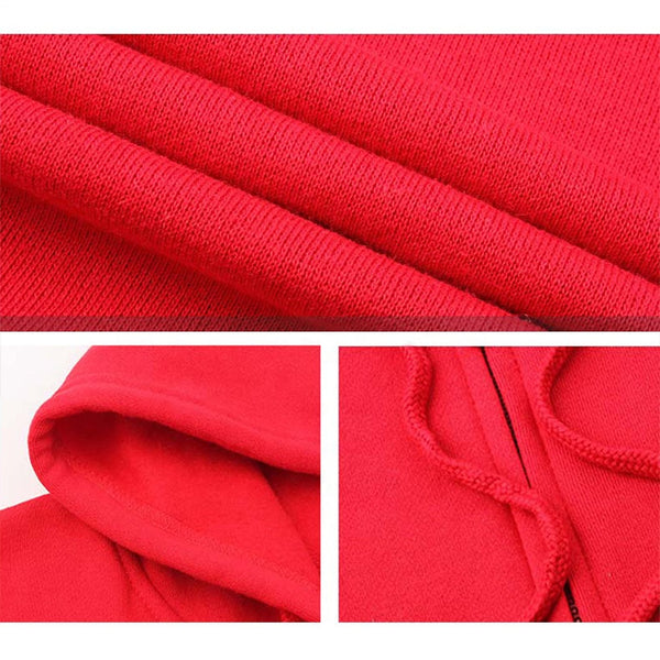 Custom Printing 285g 50% Cotton 50% Polyester Fabric New Style Full Zip Up Men's Hoodie