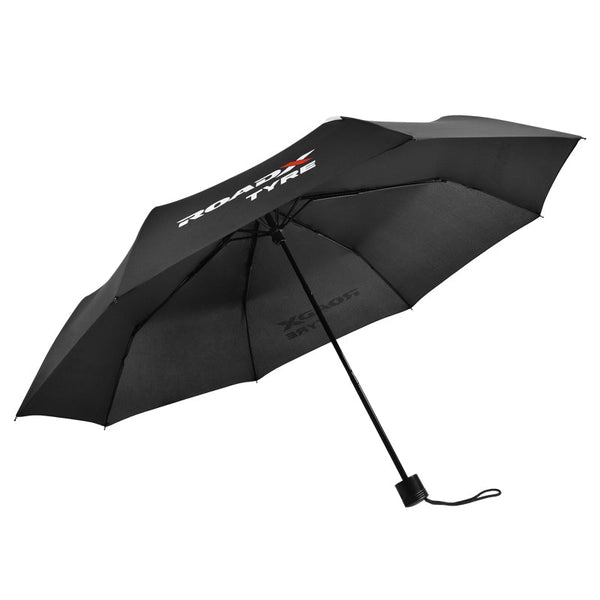 Customize manual open black portable gift custom logo rain compact travel 3 fold umbrella folding