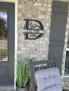 Personalized Name Metal Iron Monogram Sign Custom Outdoor Hanging Family Name Sign Garden Door Sign Wedding Party Wall Iron Decor