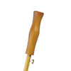 Sturdy wind resistant 23inch custom logo print wood j handle stick straight wooden umbrella