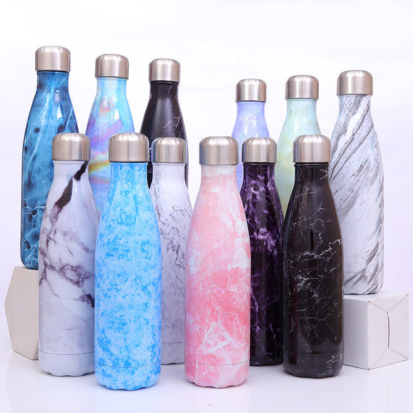 500mlVacuum Insulated Travel Water Bottle Leak-Proof Double Walled Cola Shape Stainless Steel Water Bottle