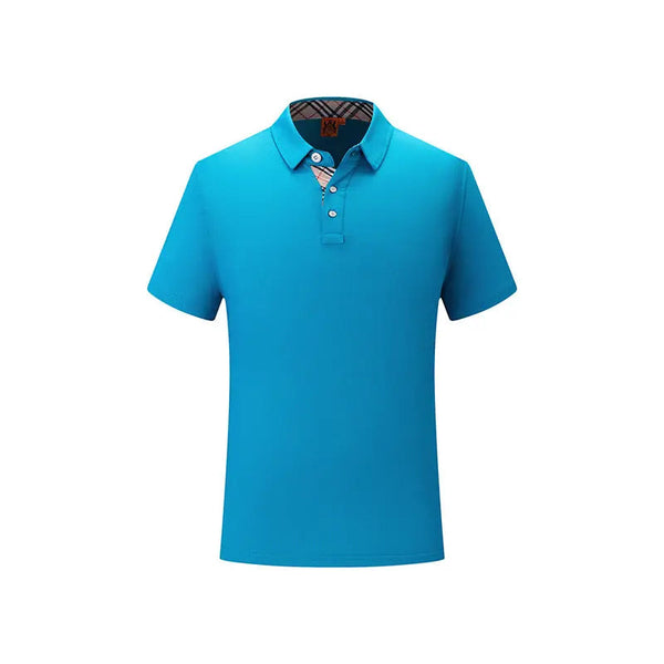 High Quality Plain Casual Golf Custom Logo Plaid Pattern Polo Shirt For Men Woman