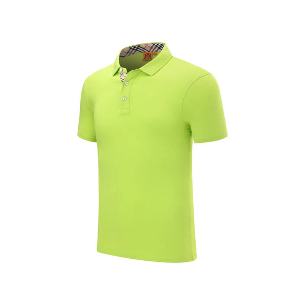 High Quality Plain Casual Golf Custom Logo Plaid Pattern Polo Shirt For Men Woman