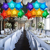 18 Inch Star Foil Balloons, 21pcs Multi Mylar Helium Balloons Rainbow Balloons for Party Decoration
