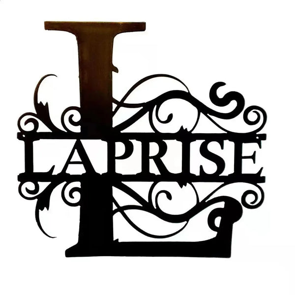 Personalized Name Metal Iron Monogram Sign Custom Outdoor Hanging Family Name Sign Garden Door Sign Wedding Party Wall Iron Decor