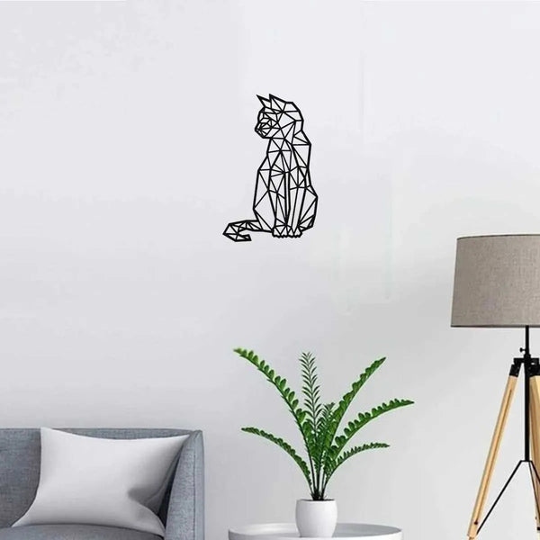 1PC Hanging Linear Cat Iron Wall Decoration Metal Wall Decor Living Room Study Wall Hanging Home Art
