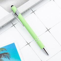 Promotional Metal Aluminum Rod Spraying 2 In1 Press Type Touch Screen Pen Promotion Gift Advertising Custom Ballpoint Pen