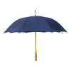Sturdy wind resistant 23inch custom logo print wood j handle stick straight wooden umbrella