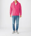 Custom Printing 285g 50% Cotton 50% Polyester Fabric New Style Full Zip Up Men's Hoodie