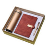 Promotional business branded items custom stainless steel vacuum flask notebook smart flask customer gift set