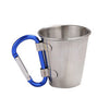 Custom printing camper sublimation handle religious mugs stainless steel cup campfire camping metal carabiner mug