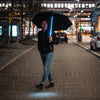 Outdoor LED Rain Cover Night LED Flashlight Polyester Rain Umbrellas