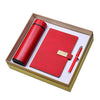 Promotional business branded items custom stainless steel vacuum flask notebook smart flask customer gift set