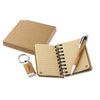 New design Custom Keytag key Ring Pen Bamboo Notebook Business Stationary Gift Set