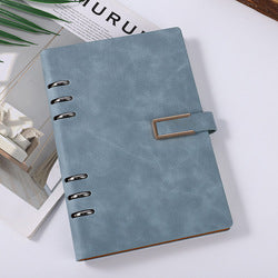 Luxury Gifts Promotional Business Office Style Fabric Imitation Leather Cover Detachable A5 Loose Leaf Notebooks