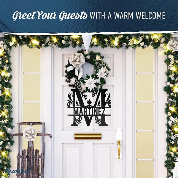 Personalized Name Metal Iron Monogram Sign Custom Outdoor Hanging Family Name Sign Garden Door Sign Wedding Party Wall Iron Decor