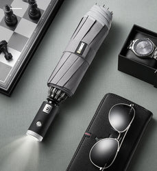 Fully Automatic Reverse Umbrella Led Luminous Windproof Folding Business Umbrella