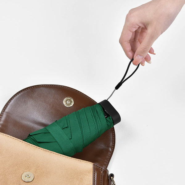 Light weight custom logo sun 5 folding small pocket size capsule mini umbrella
