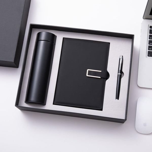 Premium Quality Practical Luxury Corporate Giveaways 500ml Stainless Steel Thermos Cup Sign Pen Notebook Gift Set