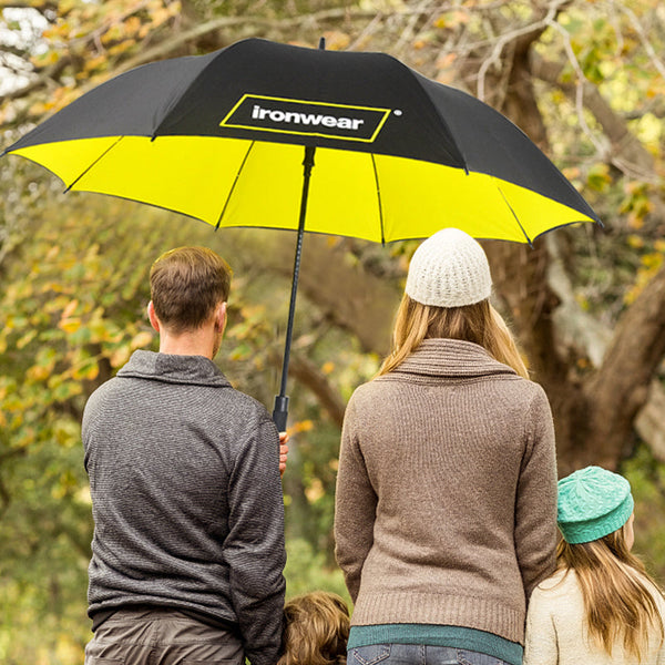 Custom logo 60 inch double canopy sturdy storm printed branded large canopy extra strong golf umbrella