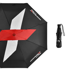 Customize manual open black portable gift custom logo rain compact travel 3 fold umbrella folding