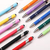 Promotional Metal Aluminum Rod Spraying 2 In1 Press Type Touch Screen Pen Promotion Gift Advertising Custom Ballpoint Pen