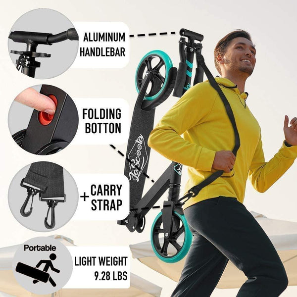 Best Seller Adult Teenager Scooters With Suspension Aluminium Folding Kick Skateboard Big Wheels Scooter SL-1500