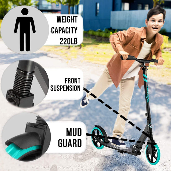 Best Seller Adult Teenager Scooters With Suspension Aluminium Folding Kick Skateboard Big Wheels Scooter SL-1500