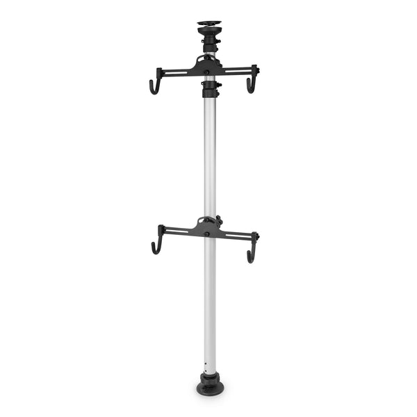 Floor to Ceiling Indoor Two Bike Store Away Telescopic Bike Holder