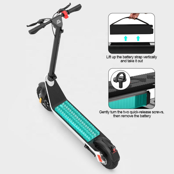 High Quality 10 inch E-Scooters Battery Removable Foldable Electric Scooter X9