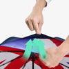 Auto open close designer customize logo print double layer 3 fold windproof promotional fold umbrella