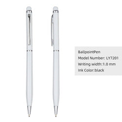 Hot selling metal ballpoint pen stylus pen aluminium promotional advertising ball pen with logo