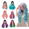 Wholesale Heat Resistant Colorful Synthetic Hair Wigs Long Curly Wavy Cosplay Party Ombre Wigs for Women