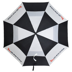 Custom logo 60 inch double canopy sturdy storm printed branded large canopy extra strong golf umbrella